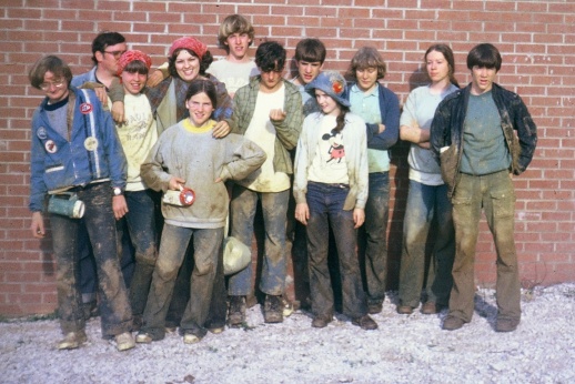 Church youth group after a caving trip.