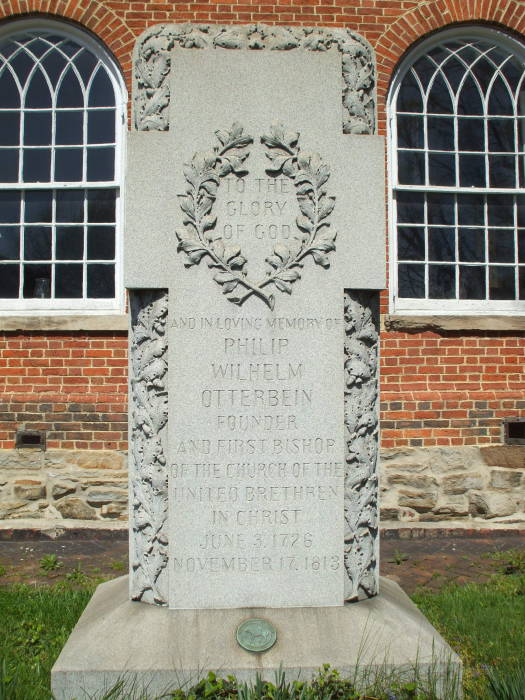 Gravestone of Philip Wilhelm Otterbein, founder of the United Brethren in Christ church.