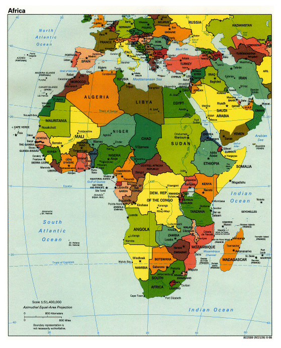 of africa,political map