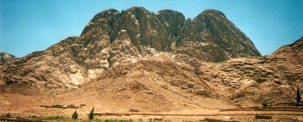 Mount Sinai as seen from near the village of Al Milga.