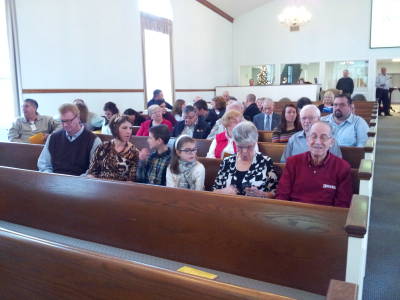 Worship service at the Paoli United Methodist Church.