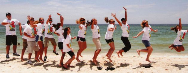 United Methodist youth group at Orange Beach, Alabama.