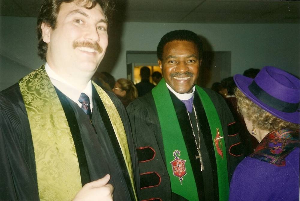 Ken Wells and Bishop Woodie White.