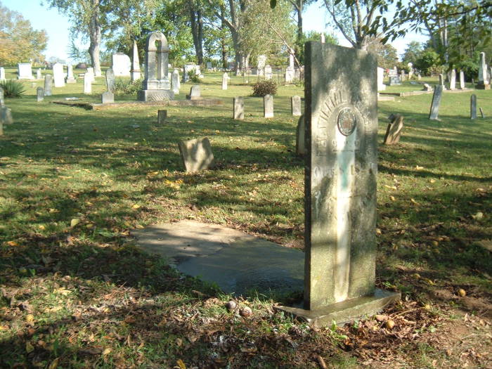 William Beauchamp's grave in the old Town Cemetary in Paoli, Indiana.
