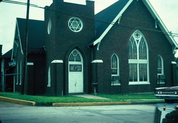 The old Methodist Church building in central Paoli, after the Methodist congregation had moved out and turned it over to the Central Baptist church.