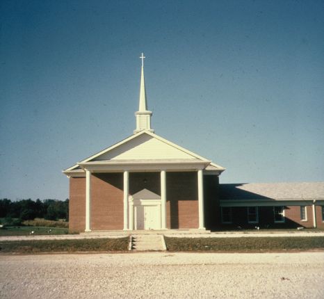 The new Methodist Church building east of Paoli, as the Methodist congregation was moving into it.
