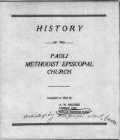 History of the Paoli Methodist Episcopal Church.