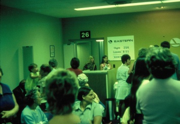 Eastern Airlines counter at Louisville Standiford Airport.