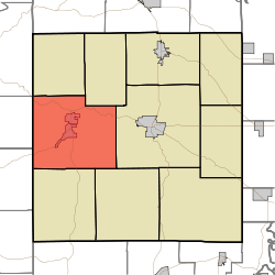 Map of Orange County showing French Lick Township, from Wikipedia.