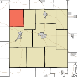 Map of Orange County showing Northwest Township, from Wikipedia.