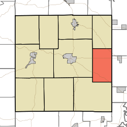 Map of Orange County showing Stampers Creek Township, from Wikipedia.