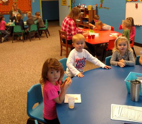 Children in the Paoli, Indiana United Methodist Church preschool.