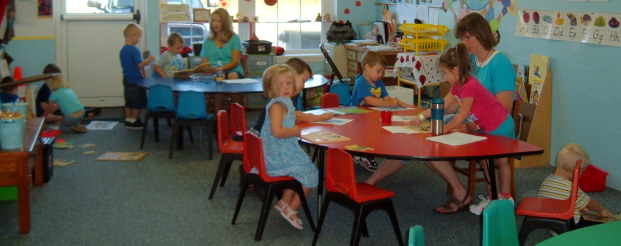 Children in the Paoli, Indiana United Methodist Church preschool
